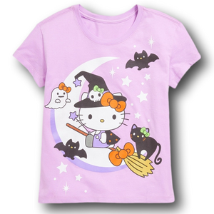 Kids Hello Kitty Halloween Witch T-Shirt - Size XL 14/16 - NWT